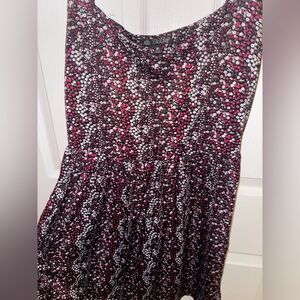 Black, white, and pink floral dress